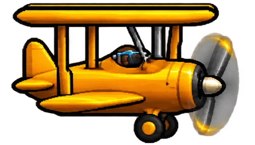 Retro propeller aircraft