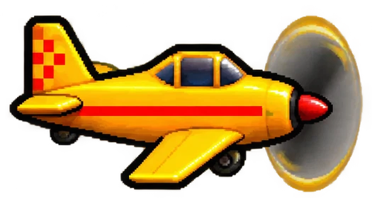 Yellow stunt aircraft